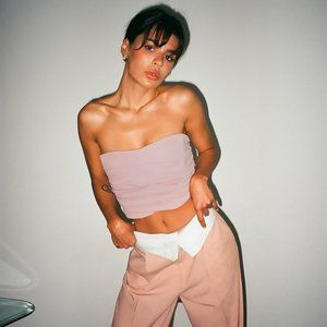 CROPPED CORSETRY-INSPIRED TOP